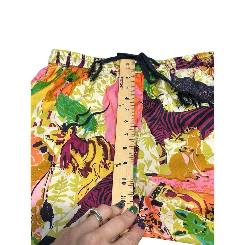 J Crew Pants Size 2 Drapey Wide Leg Ratti Safari‎ Printed Soft Tropical #QR6-5